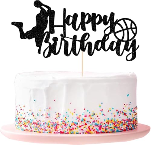Black flash Basketball Cake Toppers, Basketball Star Themed Cake Decorations for Basketball Birthday Cake Party Decorations Basketball Party Supplies