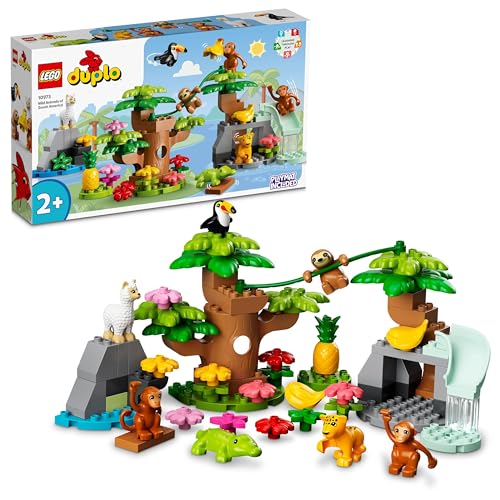 LEGO 10973 DUPLO Wilde Tiere Südamerikas Spielzeug-Set mit 7 Tierfiguren,...