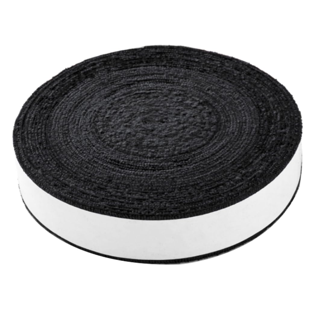 Faroby 10m Anti Slip Towel Grip Tape for Tennis Squash Badminton Racquet Racket Overgrips, Black, S