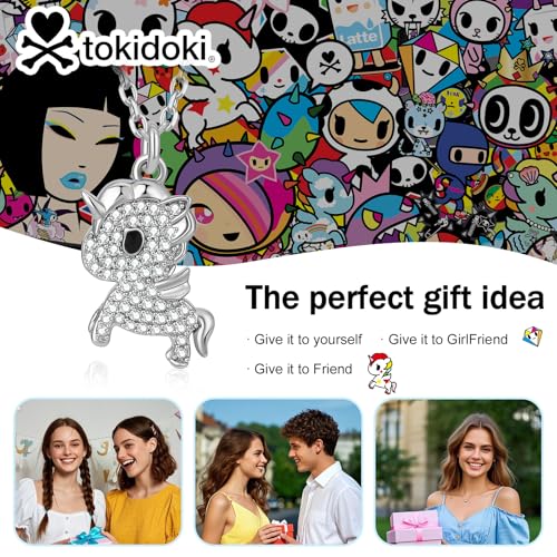 Tokidoki Unicorno 14K Gold Plated Official Licensed Necklace Bracelet Earring Serials Trendy Accessory Cubic Zirconia Cute Jewelry Gift for Women4