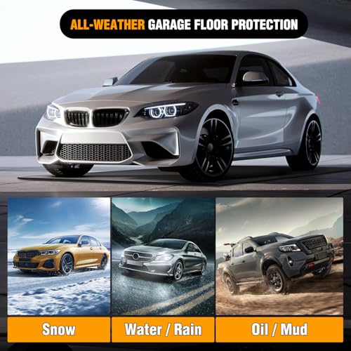 Nilight Garage Containment Mat 8'6" x 20' PVC Garage Floor Mat with 1.4" Raised Foam Edge Waterproof Heavy Duty Garage Parking Mat for SUVs Pickup Trucks Vans by Nilight - Image 7