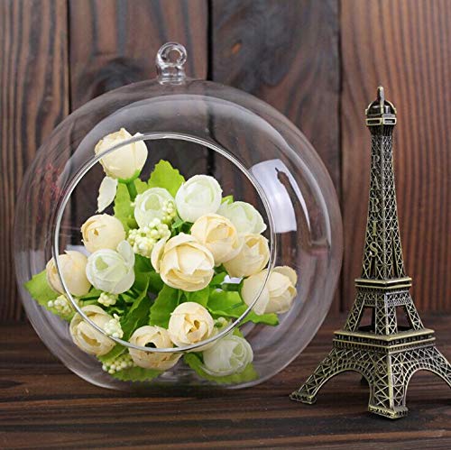 DECENT GLASS Hanging Glass Globe Plant Terrariums Orbs Air Plants Tea Light Candle Holders Succulents Moss Miniature Garden Planters for Home Decor Indoor Garden (Clear, 4 inch) (B081NMPLF8) Amazon Price History, Amazon Price Tracker