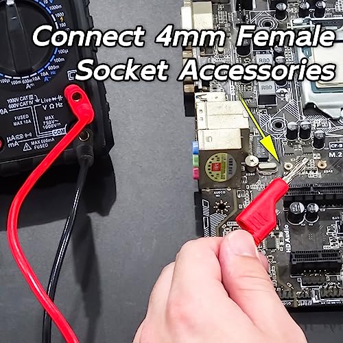 Goupchn 5Pcs Stackable Banana To Banana Plug Test Leads Soft Electrical Test Cable Wire 3.3Ft/1M For Multimeter 1000V 15A #TOP4