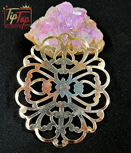 Image of Premium Golden Metal Charms Filigree Connectors for Craft and Jewellery Making Accessories DIY