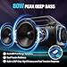 YIER Speakers, 80w (Peak) Portable Wireless Speaker with Lights, Stereo Loud Sound, IP67 Waterproof, Deep Bass Outdoor Speakers Bluetooth 5.0 Dual Pairing for Home Party Beach Camping, Gifts