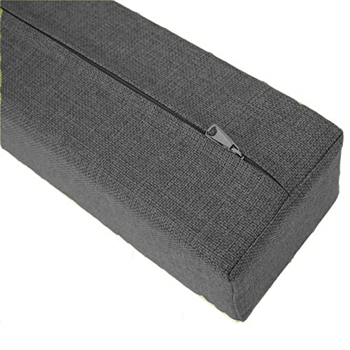 JCANT Bed Wedge Pillow for Headboard,Long Bed Gap Filler Thick Foam Gap Filler for Bed Sofa,Rectangle Bed Wedge Bolster Removable,Long Armrest Mattress Pillow