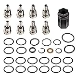 Goupgo Oil Rail Ball Tube O-Rings Repair Tool & Nipple Cup Socket & Nipple Cups & Injector Seals Kit...
