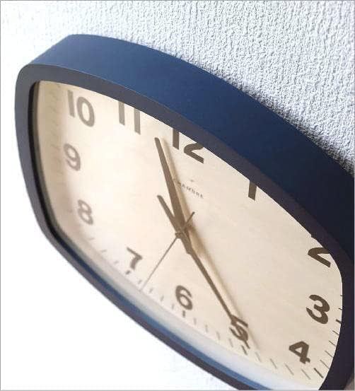 Amazon.co.jp: NAVY Wall Clock, Stylish, Wood, Solid Wood, Quiet