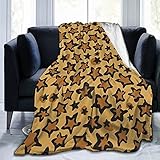 Star Leopard Animal Print Flanell Fleece Überwurfdecken,Weiche Warme Decken Tagesdecke/Bettdecke/Bettlaken 150x125cm