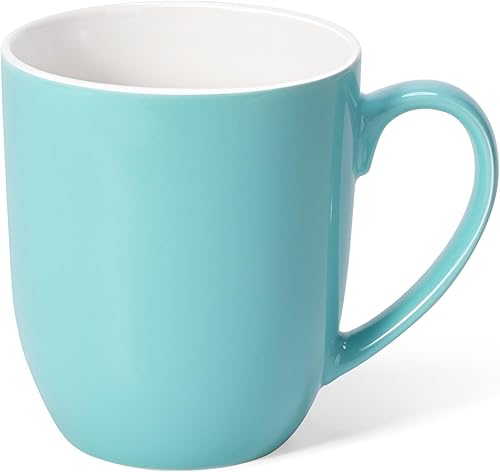 Urbanstrive Taza de café grande de 16 onzas con asa, taza de té, taza de café novedosa para hombres y mujeres, trabajo de oficina, color azul