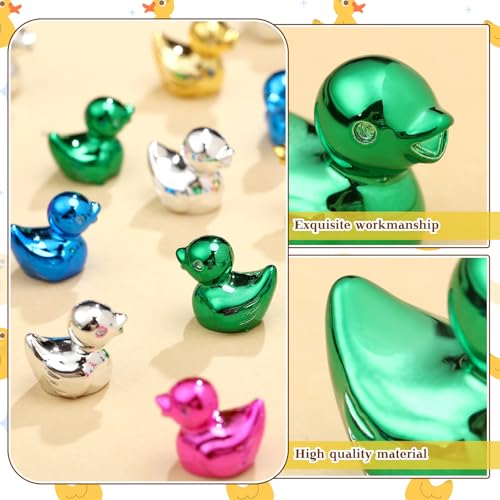 Mini figuras de patos metálicos multicolor pack 300 piezas miniatura 4