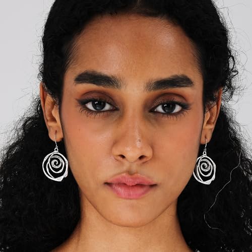 Ritach Silver Dangle Drop Earrings Trendy Vintage Statement Bohemia Boho Earrings Set for Women3