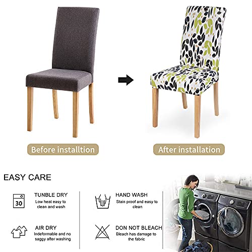 Housse de chaise fleurie en spandex extensible pour salle à manger et banquet