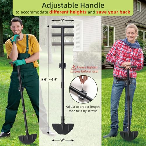 Adjustable T-Grip Half Moon Edger
