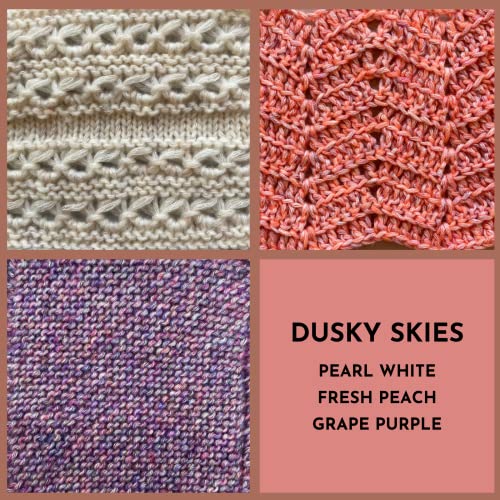 Image of Cotton to The Core Worsted Cotton Yarn, 3-Pack (654Yds /300G), Dusky Skies | Worsted Weight Cotton Yarn for Crocheting with Free Patterns, Beginners Friendly - #4 Medium Worsted Weight Yarn for Knitting