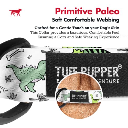 Image of Tuff Pupper Premium Adjustable Dog Collar, Stylish Pattern Collars Designed in USA, Quick Release Buckle, Primitive Paleo Large (1 Inch Wide x 18-26 Inch Neck)