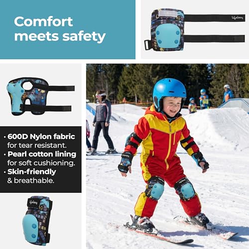 Image of Lifelong Kids Safety Protective Guard | Riding Gear for Cycling & Skating | Knee Pads for Kids, Elbow Guard, Wrist Support | Impact Protection | Blue