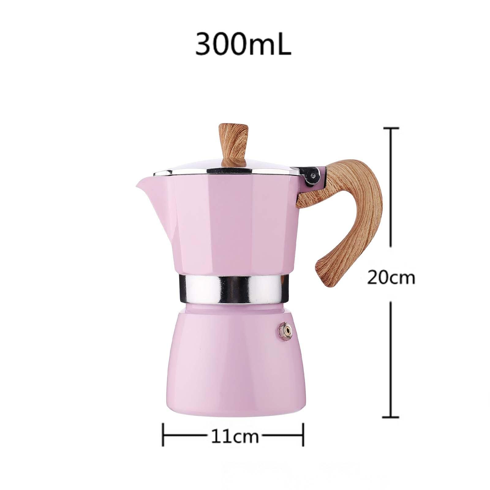2 zestawy aluminiowych ekspresów do kawy trwałe akcesoria różowy do restauracji podróży 300 ml