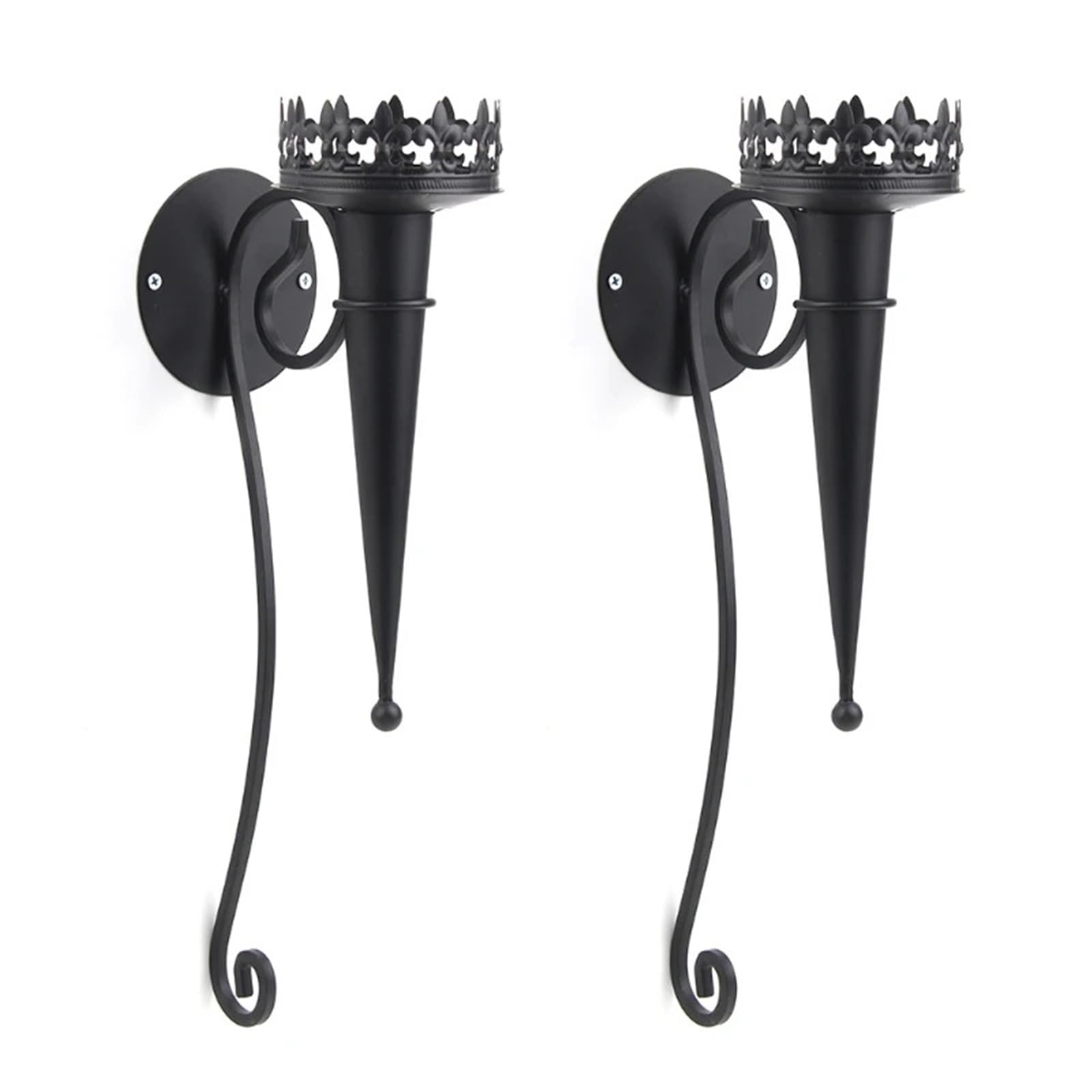 Wall Candle Sconce Holder 2 pcs Wall Candle Holder Torch Post Tea Decorative Sconces