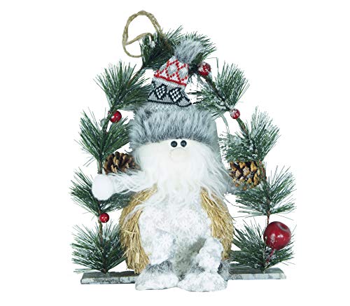 Takestop® FUORIPORTA Altalena Babbo Natale Bianco