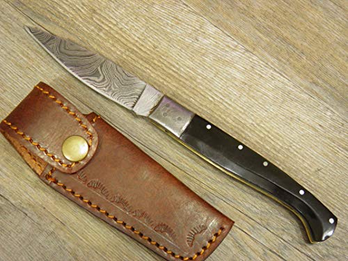  Knife Coltello 22 CM Sardegna SARDO Pattada Damasco Manico Corno di Bufalo