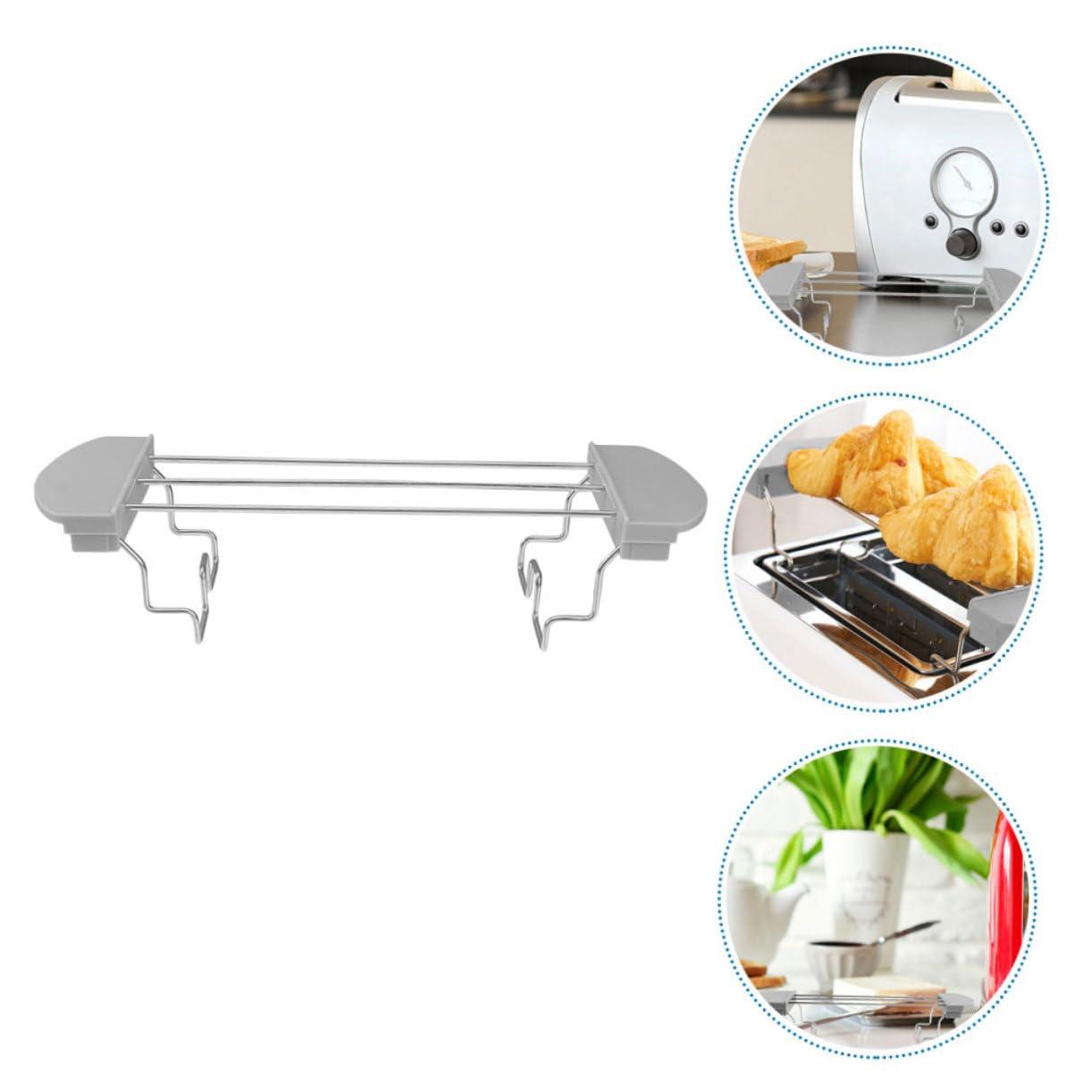 Brötchenaufsatz für Toaster mit Toaster Wärmeplatte aus Silikon und Eisen Kompakter und Wiederverwendbarer Warmhalterost für Toastmaschinen