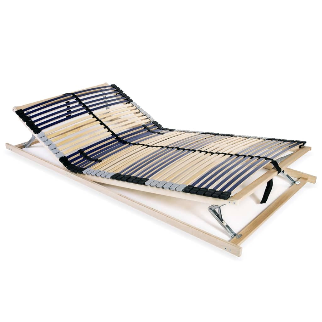 vidaXL Legno Faggio Rete a Doghe 7 Zone con 42 Doghe 100x200cm Struttura Letto