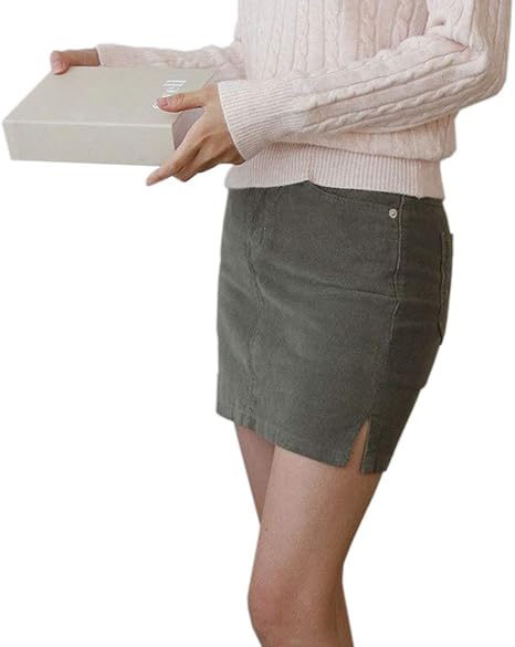 Amazon コーデュロイ スカパン 台形スカートパンツ付き ギャル ファッション ミニ タイト 秋冬 レディース ミニスカート S M L 無地 ストレッチ きれいめ 美脚 pa スカート 通販