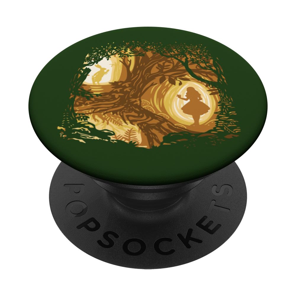 Alice in Wonderland Silhouette Art PopSockets Adhesive PopGrip