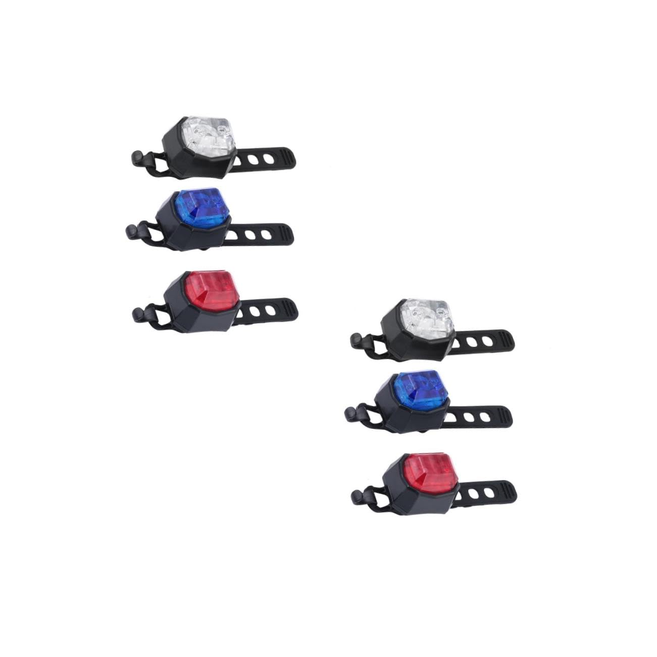 BESPORTBLE 2sets Bike Taillights Led Tail Light for Cycling Waterproof Rear Lights Safety Signals Bike Rear 3pcs*2