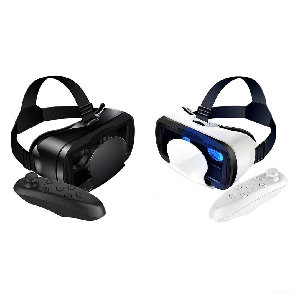 Occhiali VR regolabili con controller per una migliore esperienza di realtà virtuale (nero)