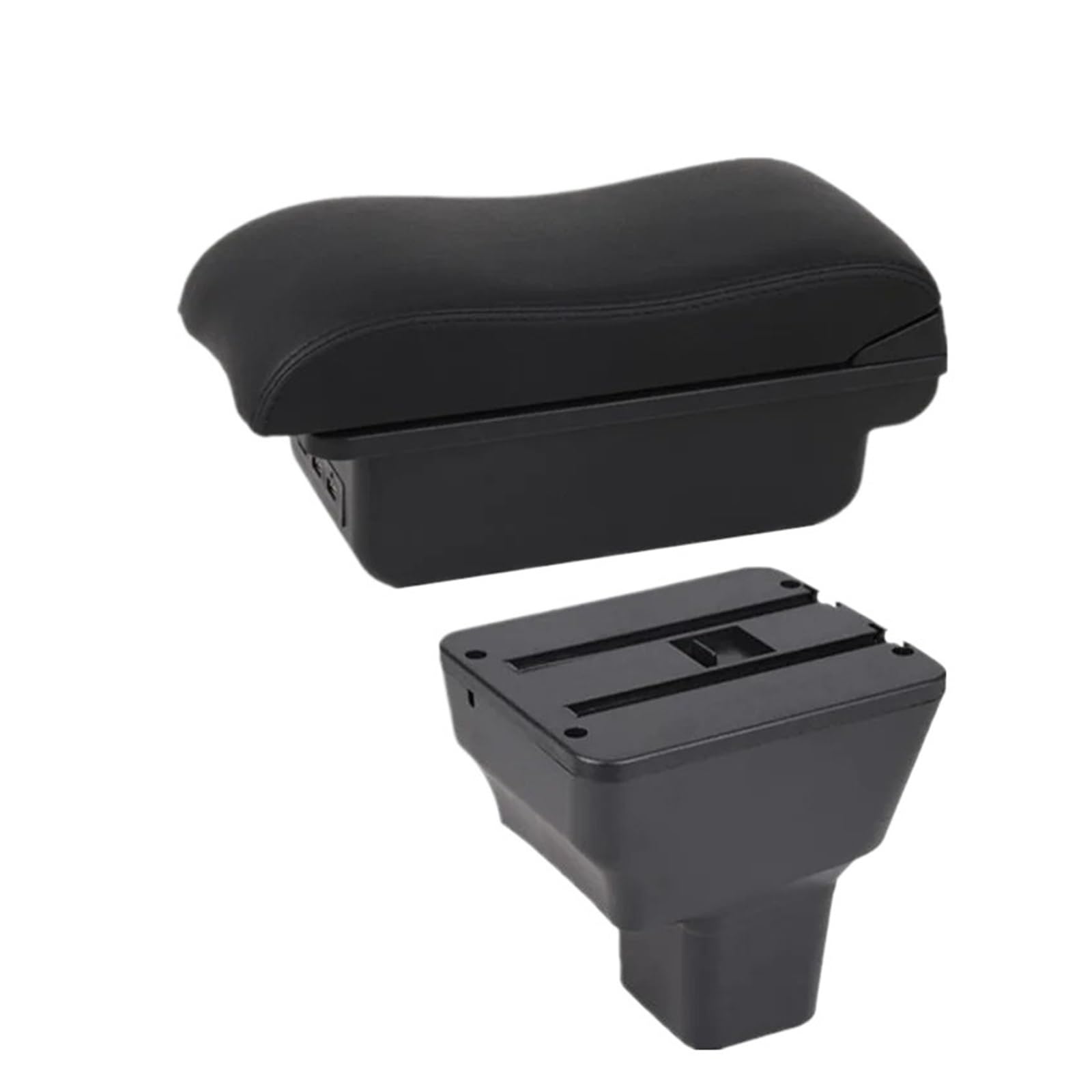 UMDJJU For Nissan For Kicks 2016-2024 Storage Box Interior Dedicated Retrofit Car Accessories Car Centre Console Armrest Box(B2 Black line 3USB)