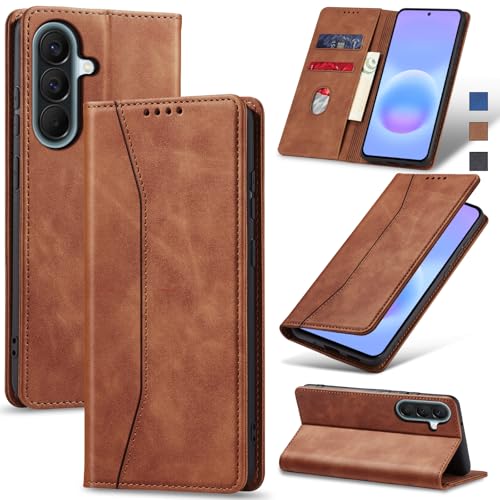 Image of Jasonyu Flip Wallet Case for Samsung Galaxy A57 5G,Brown