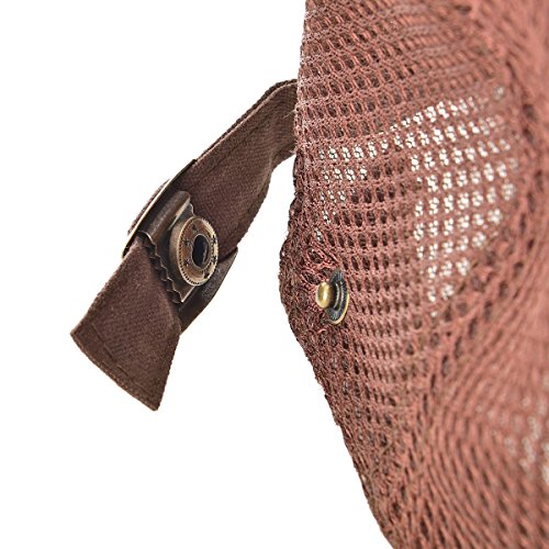 Image of VOBOOM Men Breathable Mesh Summer Hat Adjustable Newsboy Beret Ivy Cabbie Flat Cap