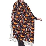 Pashmina-Schal mit Türkei- und Kürbis-Aufdruck, für Damen, Herbst und Winter, große Decke