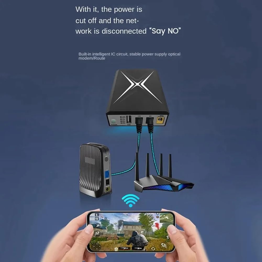 10400MAh DC UPS Enrutador de Suministro Ininterrumpido 9V 12V 18W BateríA de Respaldo Mini UPS USB WiFi Router para Fuente de AlimentacióN CCTV