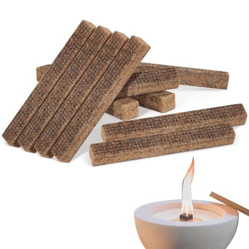 Dauerdocht für Wachsfresser, 10 Stück Dauerdocht Kerzendocht Dicke, Kerzen Docht für Betonfeuer, Schmelzlicht & Kerzenrestefresser, 2 cm