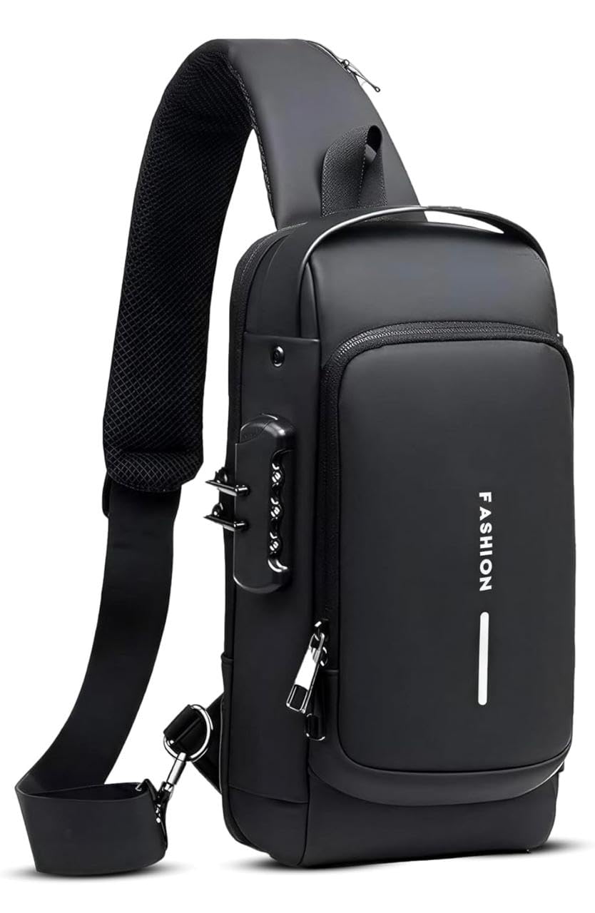 azvora Rechargeable chest bag water proof safety lock-picture-20