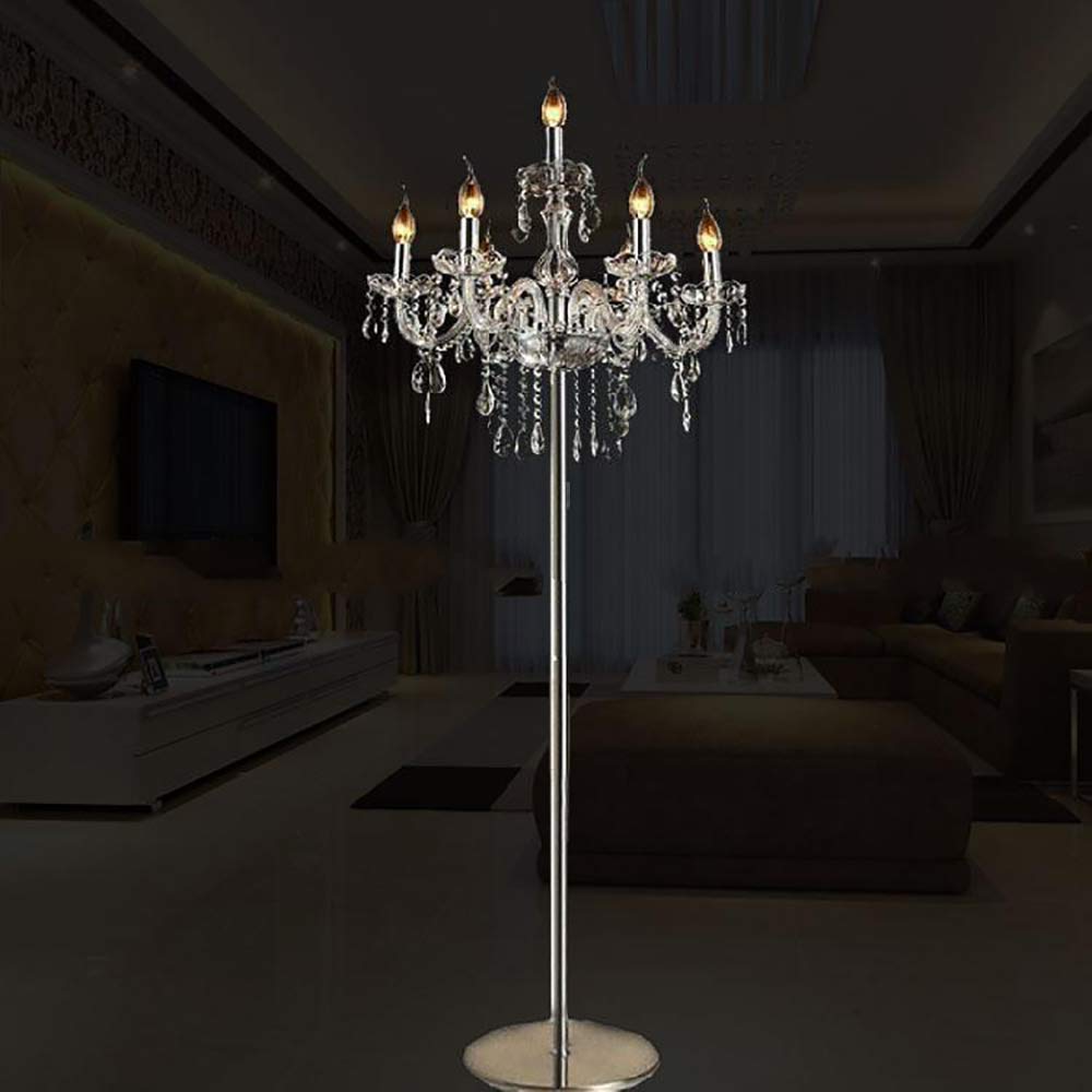 Wdw Clear 8006 Genuine K9 Crystal Chandelier 2, 6, 8, 10, 15, 24, 32 Arms (5 Arms Floor Lamp)