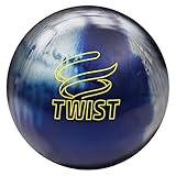 Brunswick Bowling Twist Reactive Ball, Blue/Silver, Size 14