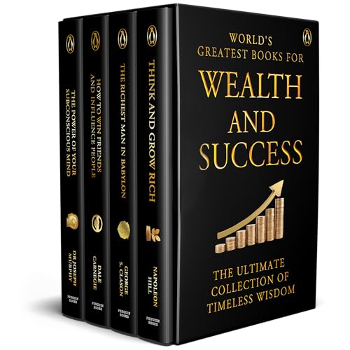 World’s Greatest Books for Personal Growth and Wealth (Set of 4 B...