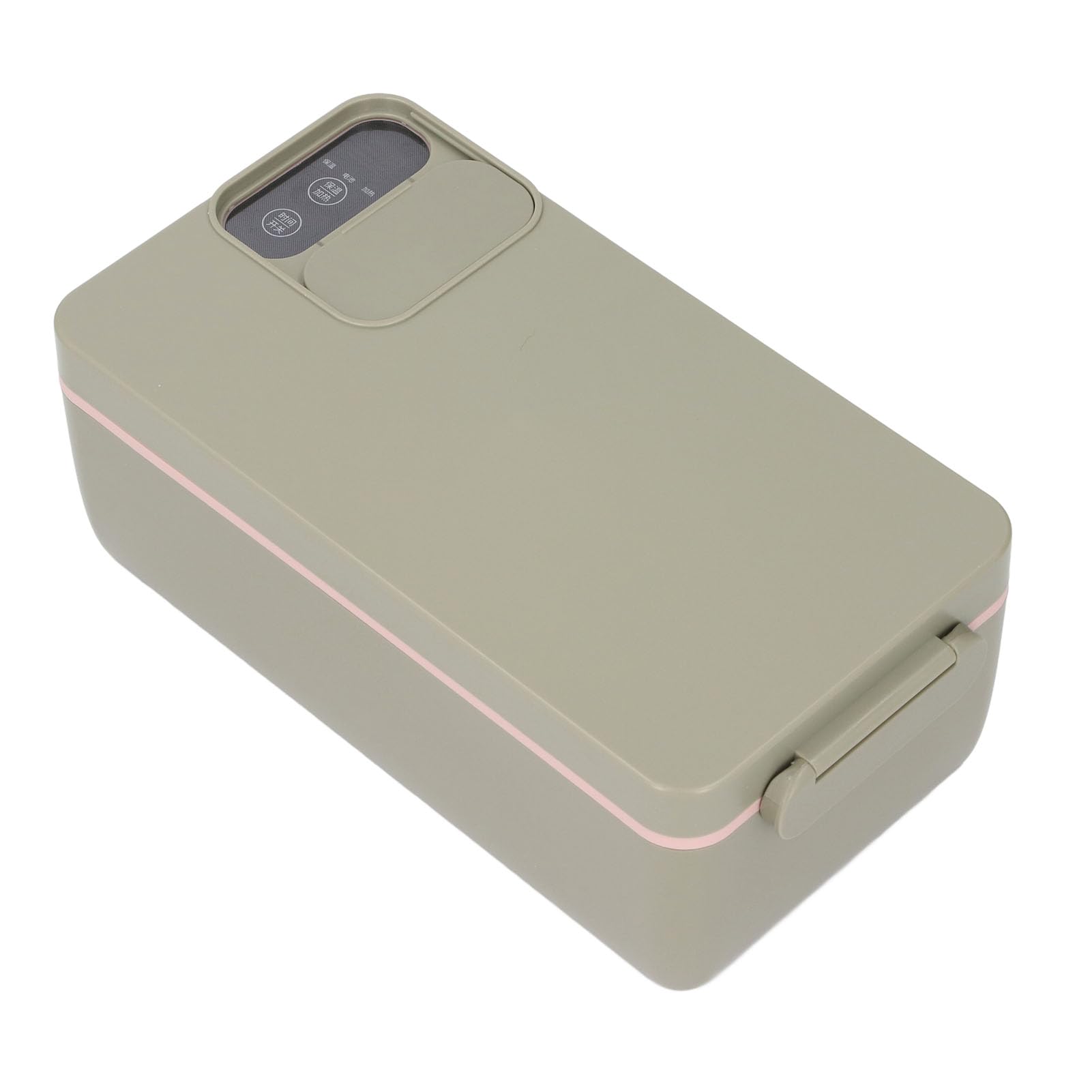 SIXRUN Lunch Box Elettrico, Scaldavivande Portatile in Acciaio Inossidabile 304, Scaldavivande Alimentato a Batteria da 40 W, per il Riscaldamento dei Pasti da Viaggio in Auto da Lavoro (Verde Matcha)