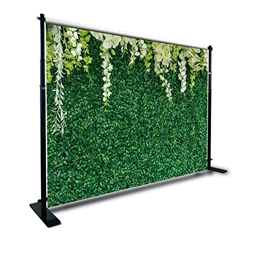 8'x10' Step and Repeat Backdrop Stand Heavy-Duty Adjustable Banner stand with Carrying Bag for Trade Show Booth Backdrop Display (Telescopic Frame 8'x10')