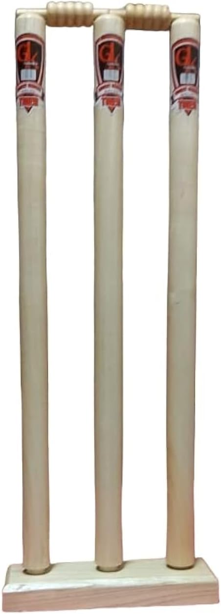 Generic Cricket Stump - Model 555, Wooden Material, One Size, 2.47kg Levels