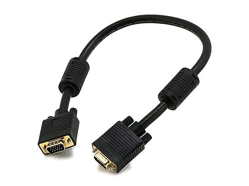 Monoprice Cable de monitor SVGA Super VGA MM de 1.5 pies con ferritas (chapado en oro)