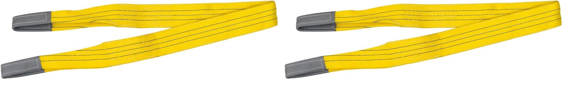 PETEX 47103619 Hebeband WLL 3.000 kg, Länge 6 m, Breite 90 mm, Gelb (Packung mit 2)