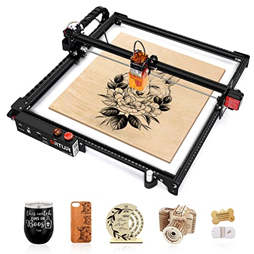 ORTUR 24V Laser Engraver 2 Pro-S2-LF, Laser Machine 5.5W Output Power, Laser Cutter for Metal and Wood 400 * 400mm (with Air Assist Nozzle) 