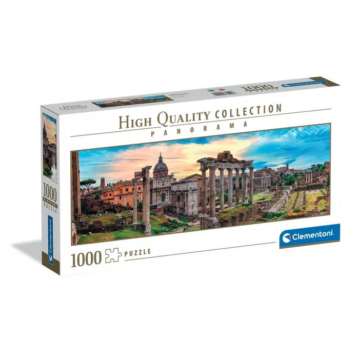 Clementoni - Puzzle 1000 pièces pour Adultes et garçons, Format Panorama, Illustration Twilight Over The Eternal Empire, idée Cadeau, fabriquée en Italie, 98 x 33 cm, 37114