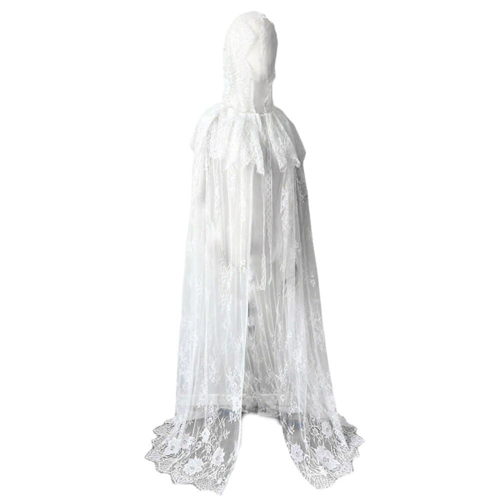 Voile de mariage en dentelle haut de gamme : cape à capuche de chapelle élégante pour mariée