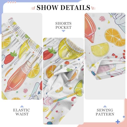 Pajama Bottoms, Pajamas Long Pant Colorful Cocktails Lounge Wear Casual Sleep Pants Soft Pjs Sleepwear4